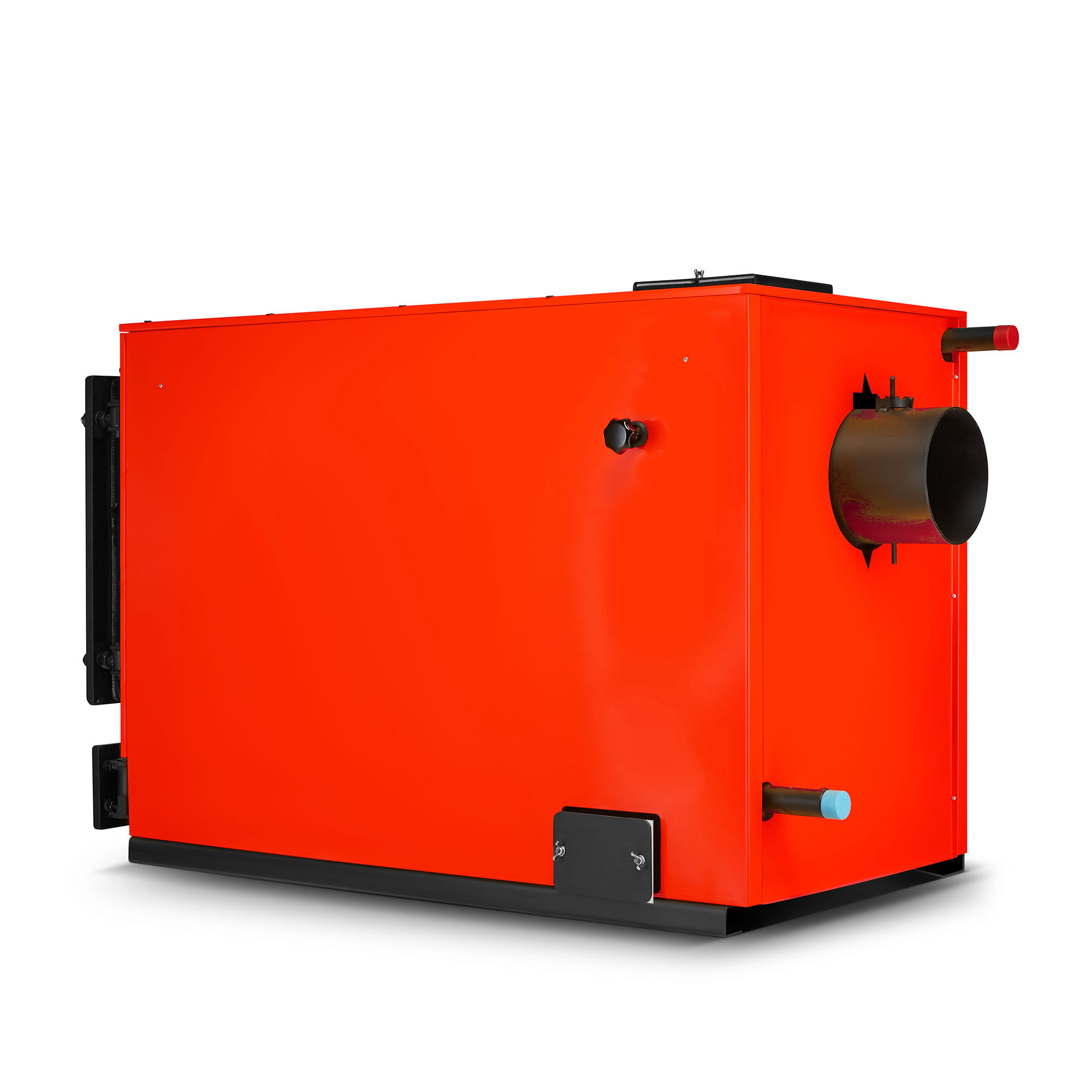 Biomassaketel - 40 kW - watermantel - hout en stro - rood