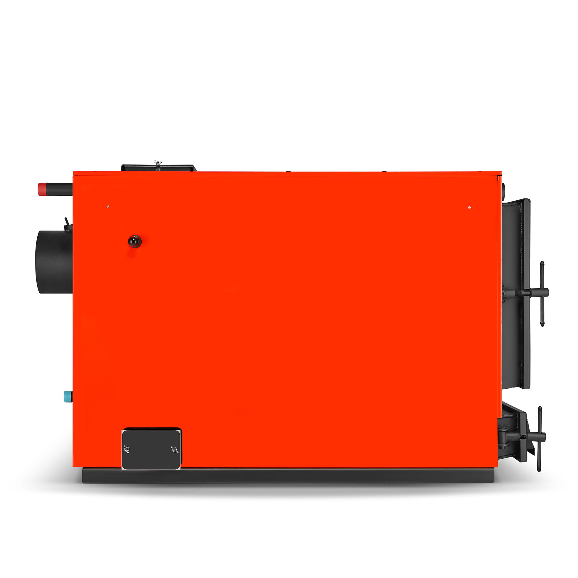 Biomassaketel - 40 kW - watermantel - hout en stro - rood