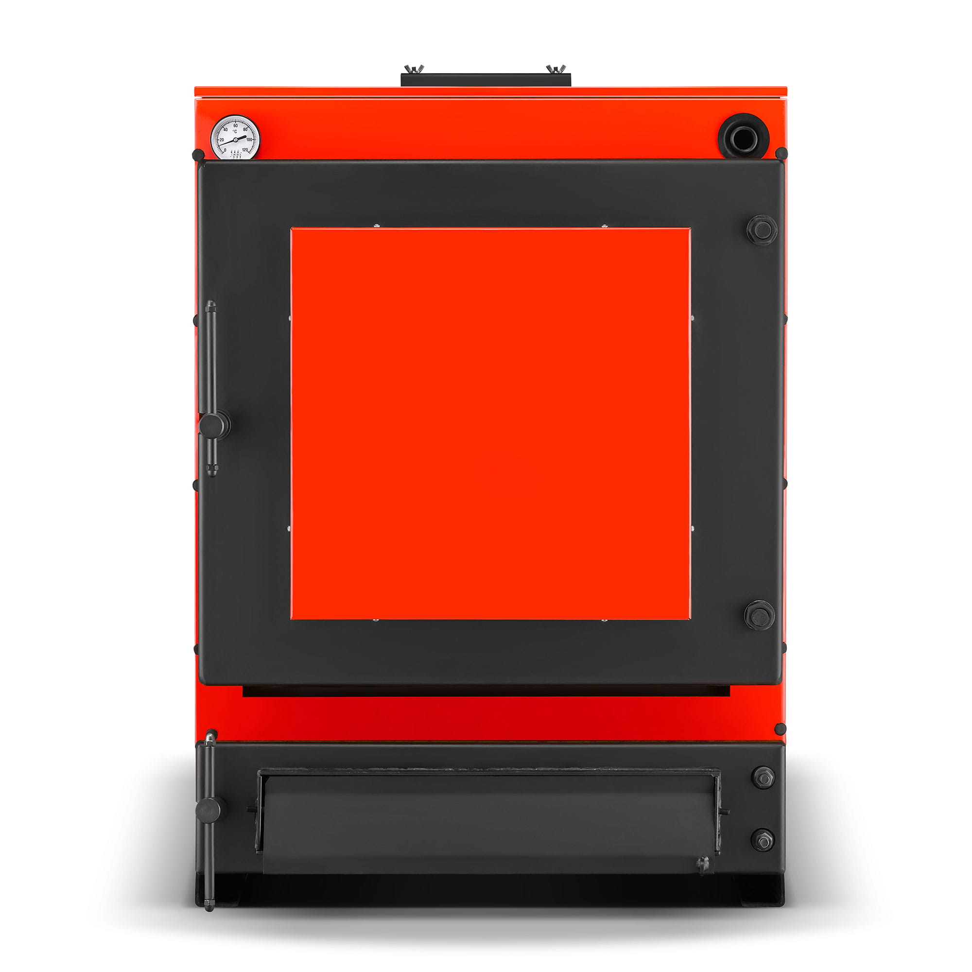 Biomassaketel - 100 kW - watermantel - hout en stro - rood