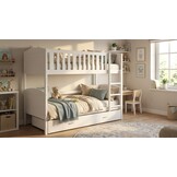 Stapelbed-kind-200x90cm-wit-inclusief matrassen