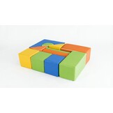 Foam blokken - soft play - 15 stuks - groen geel oranje blauw