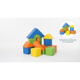 Foam blokken - soft play - 15 stuks - groen geel oranje blauw