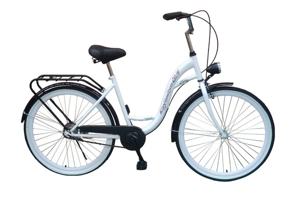 Fiets voor meisje - meisjesfiets 26 inch - zwart wit
