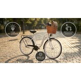 Fiets voor meisje - meisjesfiets 26 inch - zwart wit