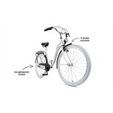 Fiets voor meisje - meisjesfiets 26 inch - zwart wit