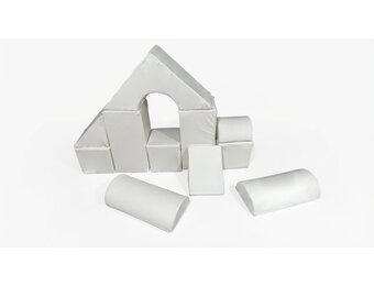 Foam blokken - soft play set - 11 stuks - wit
