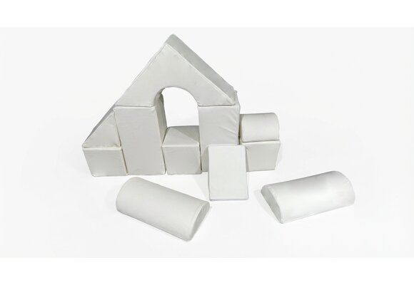 Foam blokken - soft play set - 11 stuks - wit