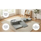 Foam speelset - 7-delig - met ballenbak en 100 ballen - grijs