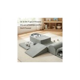 Foam speelset - 7-delig - met ballenbak en 100 ballen - grijs