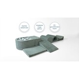 Foam speelset - 7-delig - met ballenbak en 100 ballen - grijs