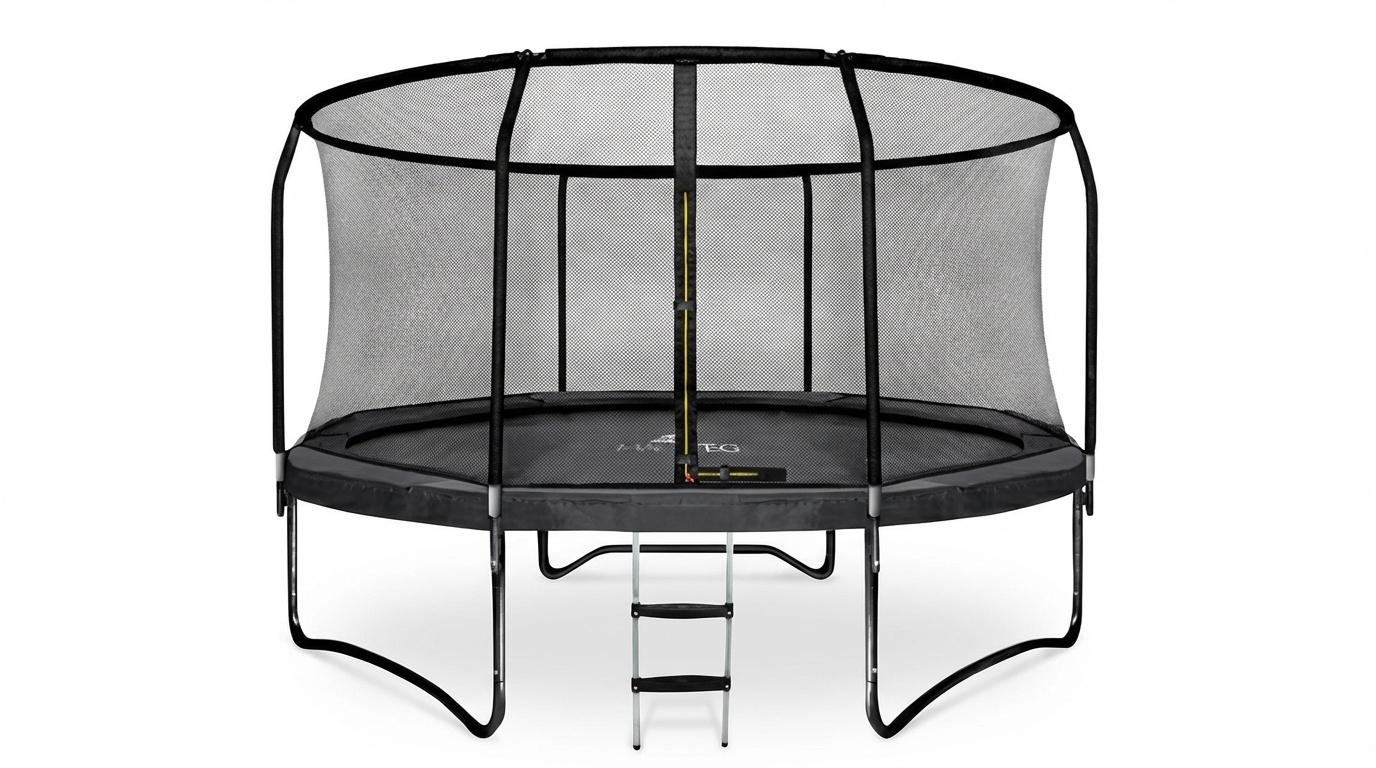 Trampoline - 244 cm - met net en ladder - tot 50 kg - zwart