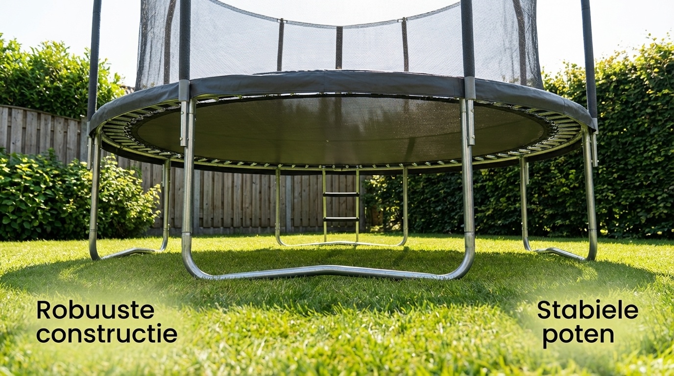 Trampoline - 244 cm - met net en ladder - tot 50 kg - zwart