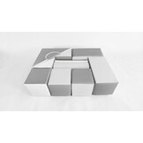 Bouwblokken schuim 11 stuks wit & grijs