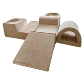 Foam speelset - 7-delig - met ballenbak en 100 ballen - beige