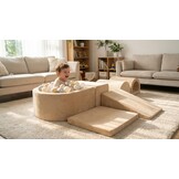 Foam speelset - 7-delig - met ballenbak en 100 ballen - beige