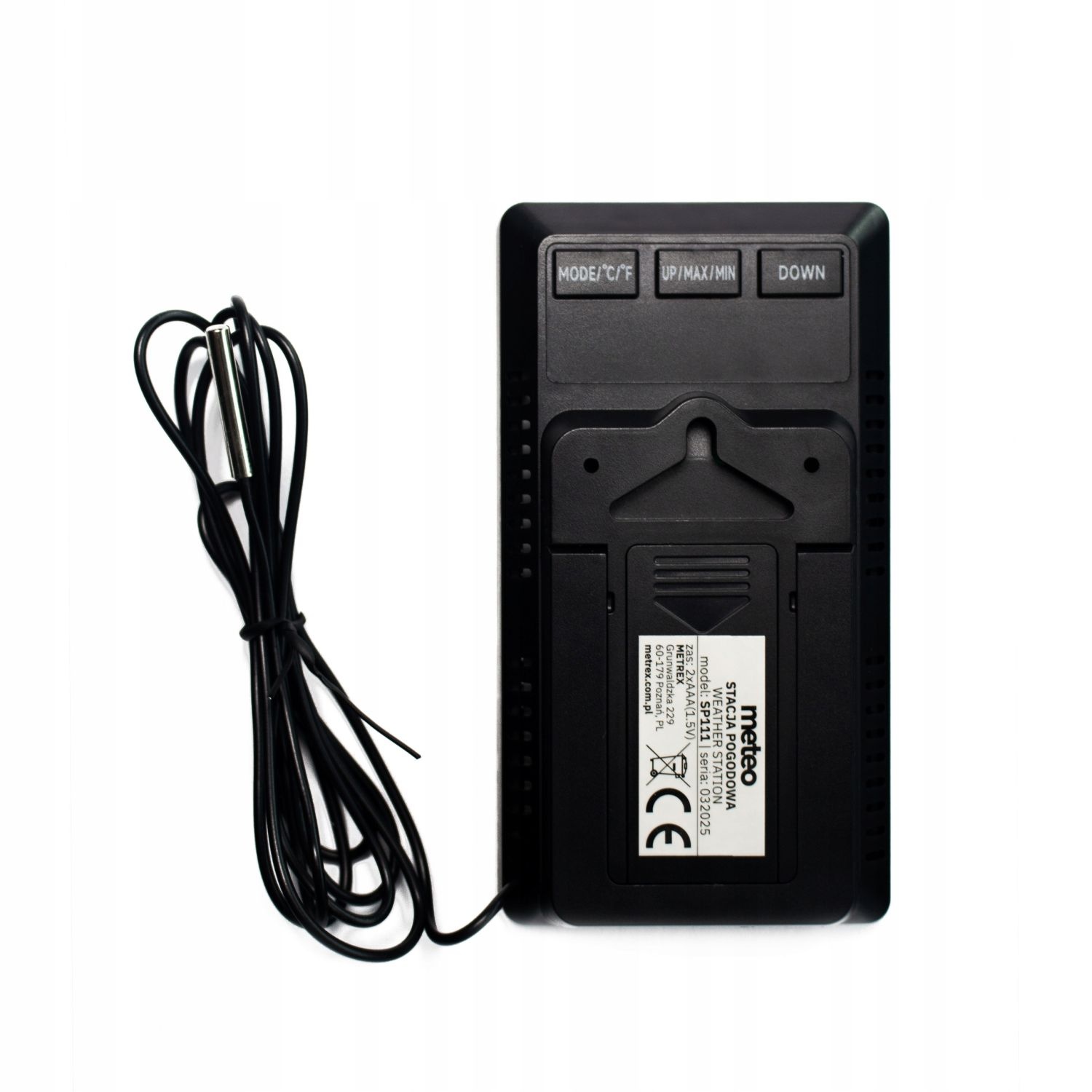 METEO Weerstation SP111C - Draadloze Buitenthermometer met Geheugen