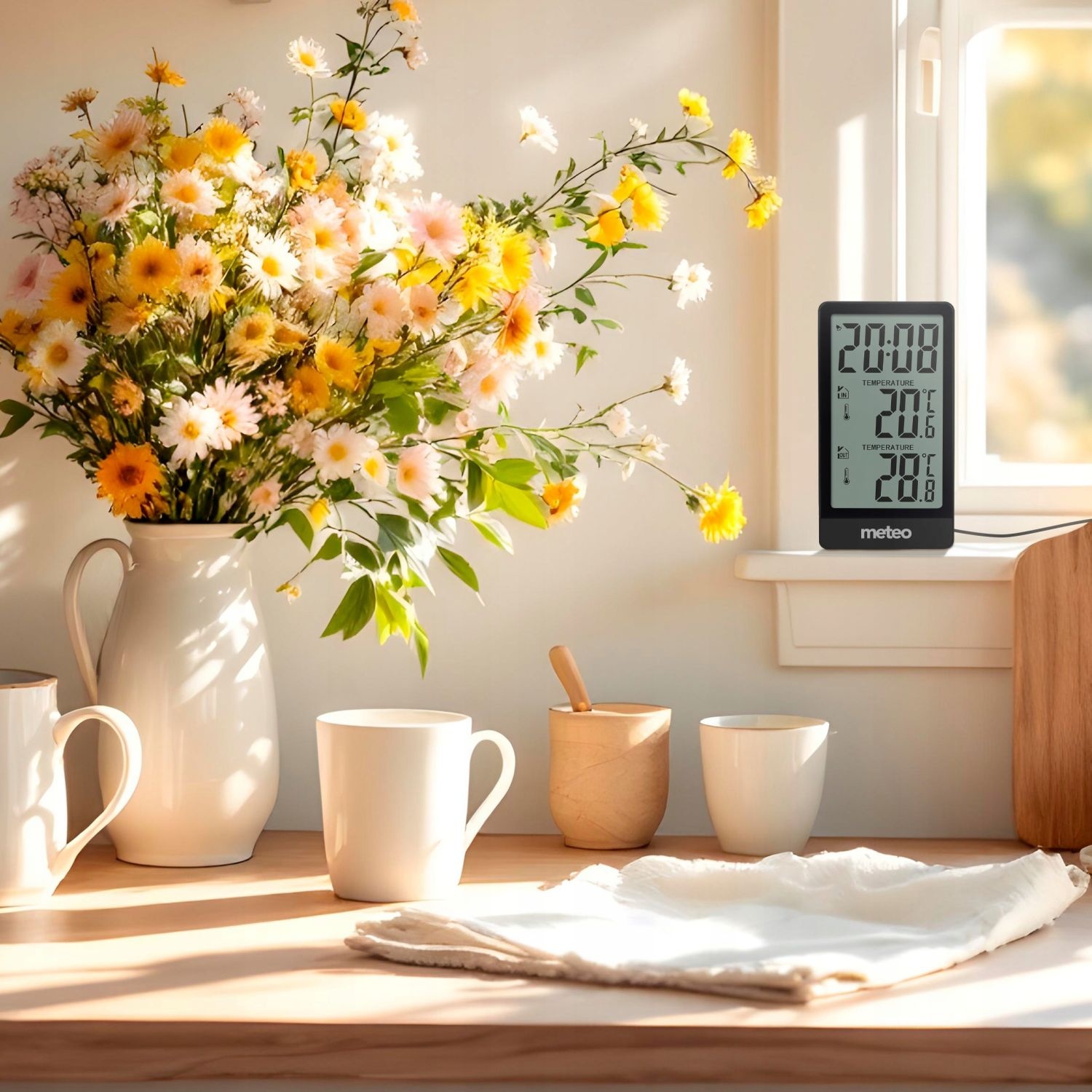 METEO Weerstation SP111C - Draadloze Buitenthermometer met Geheugen