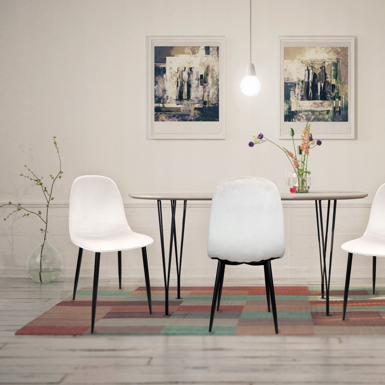 NUFORMA Salerno Eetkamerstoel - Luxe Velours in Trendy Ecru