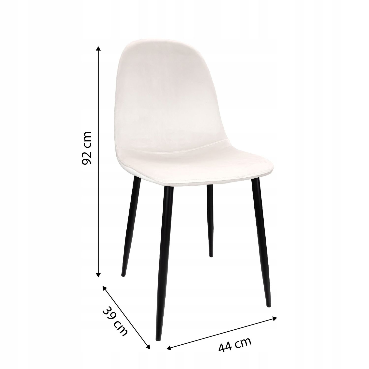 NUFORMA Salerno Eetkamerstoel - Luxe Velours in Trendy Ecru