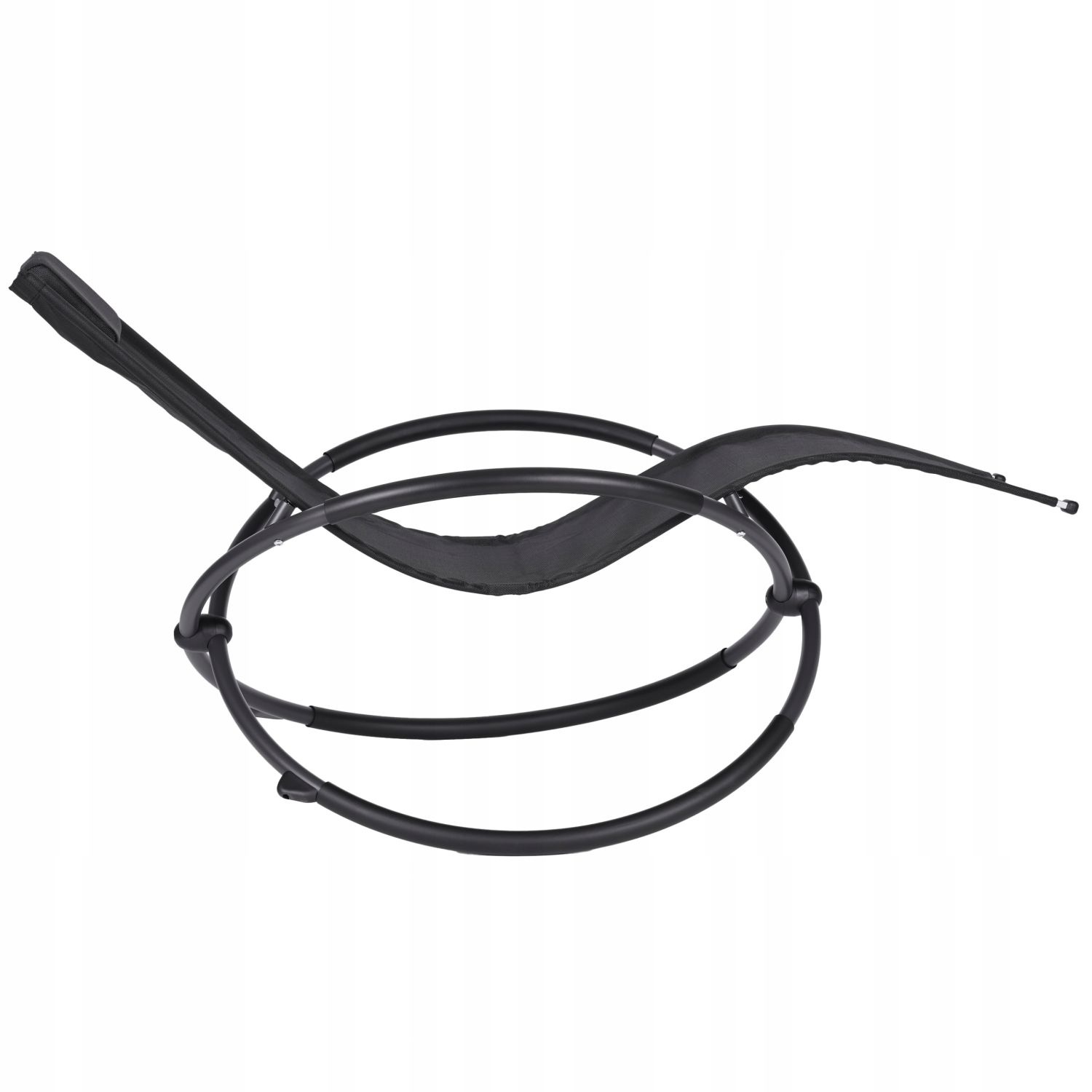 GARDENSELECT Ligstoel LO2B-L Zwart - Ergonomisch met Schommelfunctie