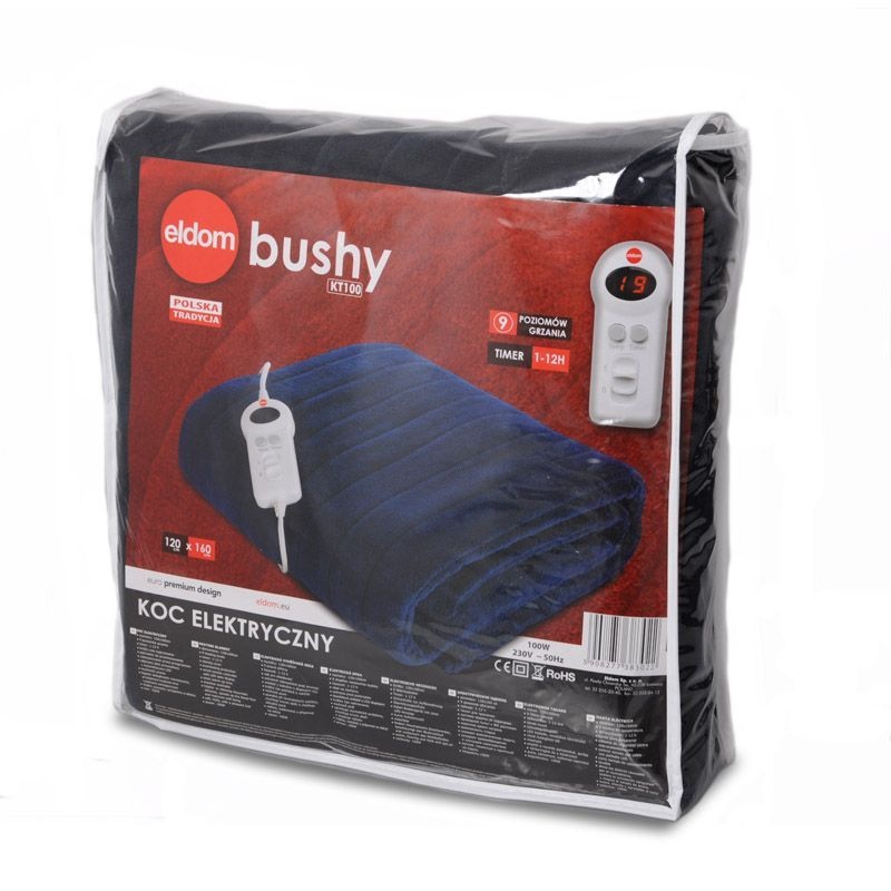 ELDOM KT100 Elektrische deken - 9 warmtestanden en zachte pluche