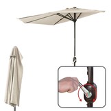 GARDENSELECT Muurparasol 2,7m - Stevige Wandparasol met Zwengel Ecru
