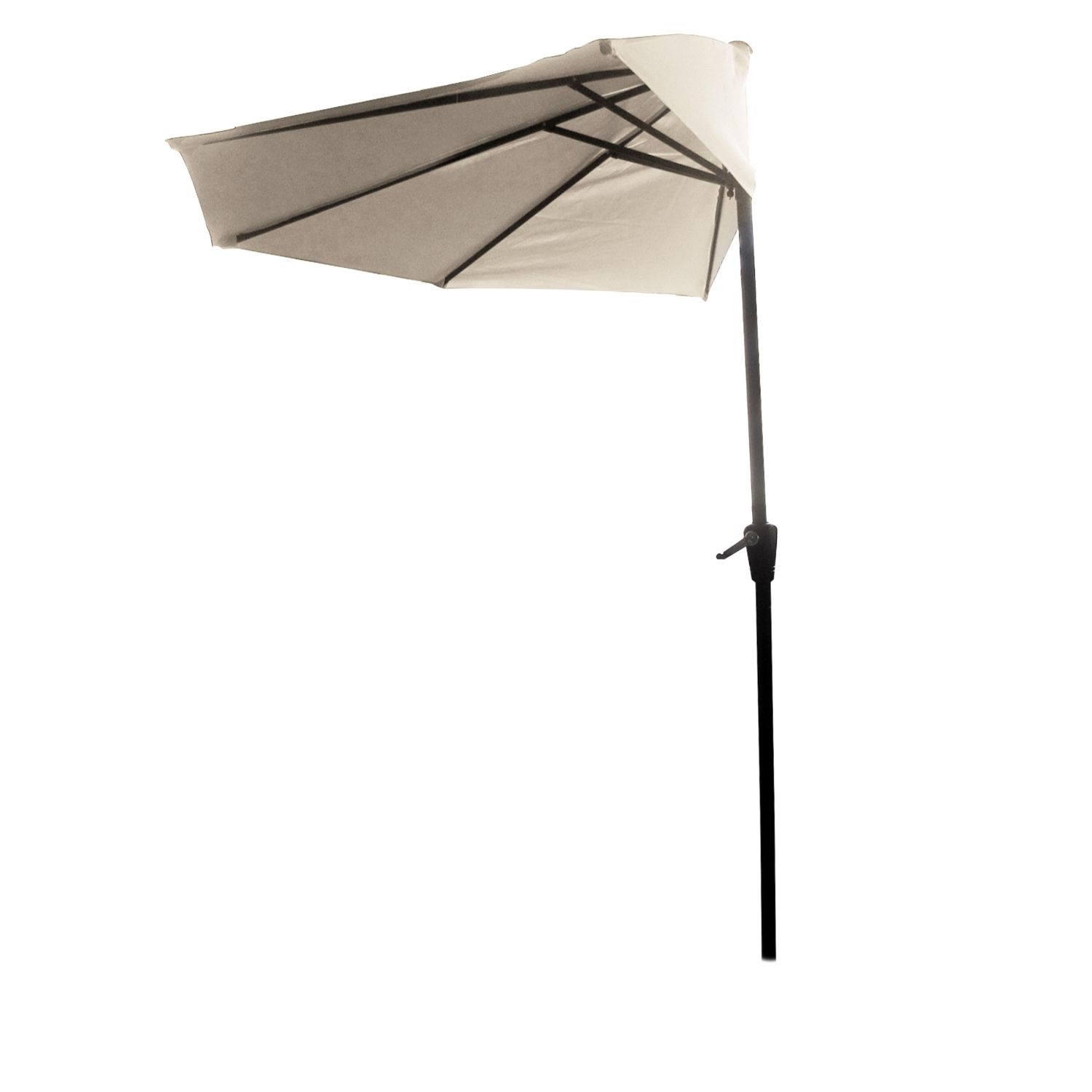 GARDENSELECT Muurparasol 2,7m - Stevige Wandparasol met Zwengel Ecru