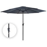GARDENSELECT Tuinparasol XL Grijs - 3 Meter met Zwengel en Kantelfunctie