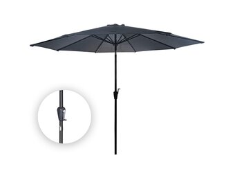 GARDENSELECT Tuinparasol XL Grijs - 3 Meter met Zwengel en Kantelfunctie