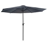 GARDENSELECT Tuinparasol XL Grijs - 3 Meter met Zwengel en Kantelfunctie