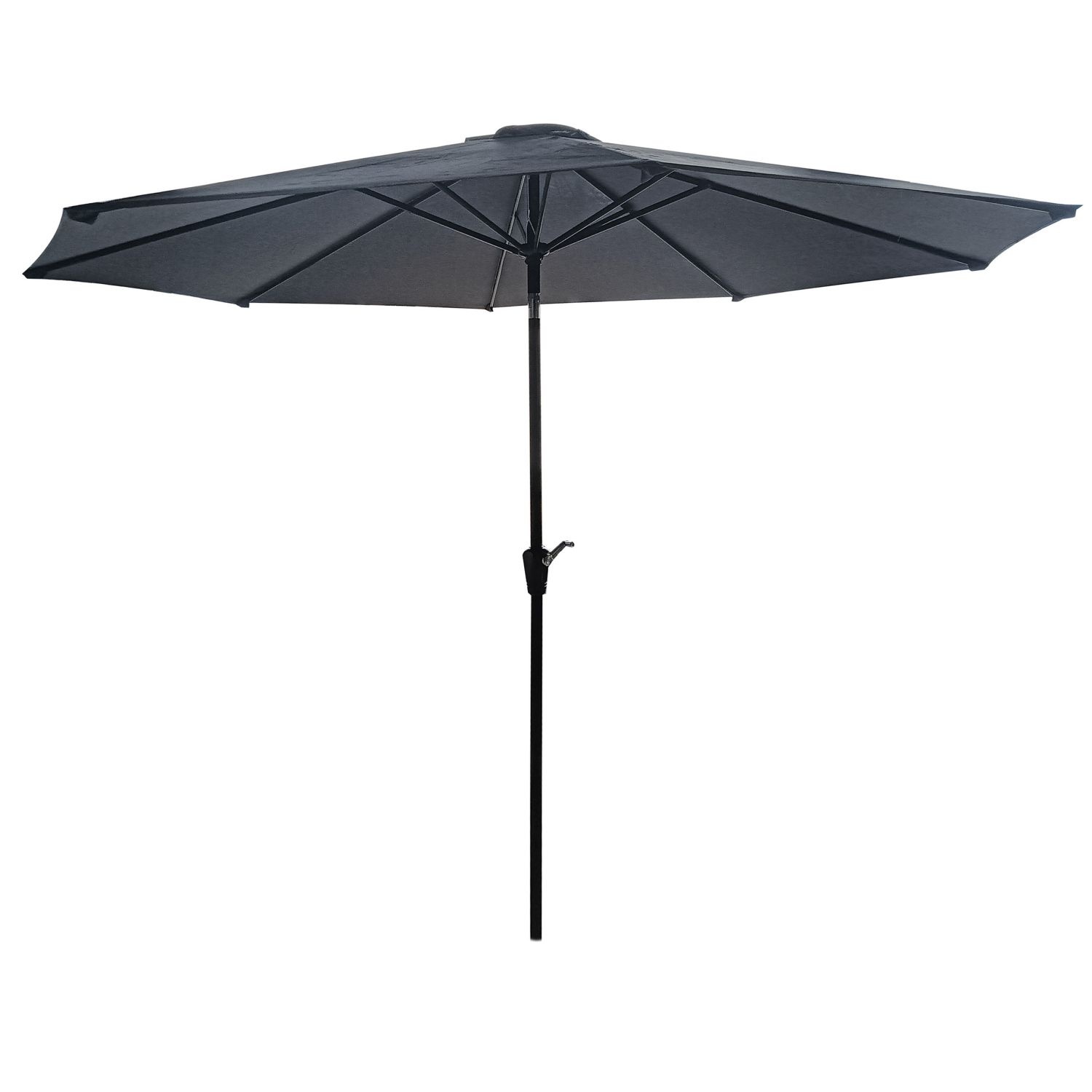 GARDENSELECT Tuinparasol XL Grijs - 3 Meter met Zwengel en Kantelfunctie