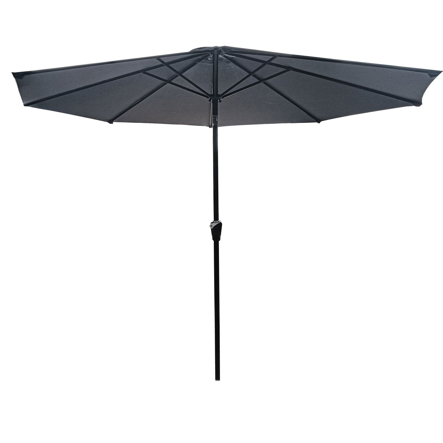 GARDENSELECT Tuinparasol XL Grijs - 3 Meter met Zwengel en Kantelfunctie