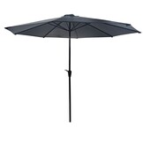 GARDENSELECT Tuinparasol XL Grijs - 3 Meter met Zwengel en Kantelfunctie