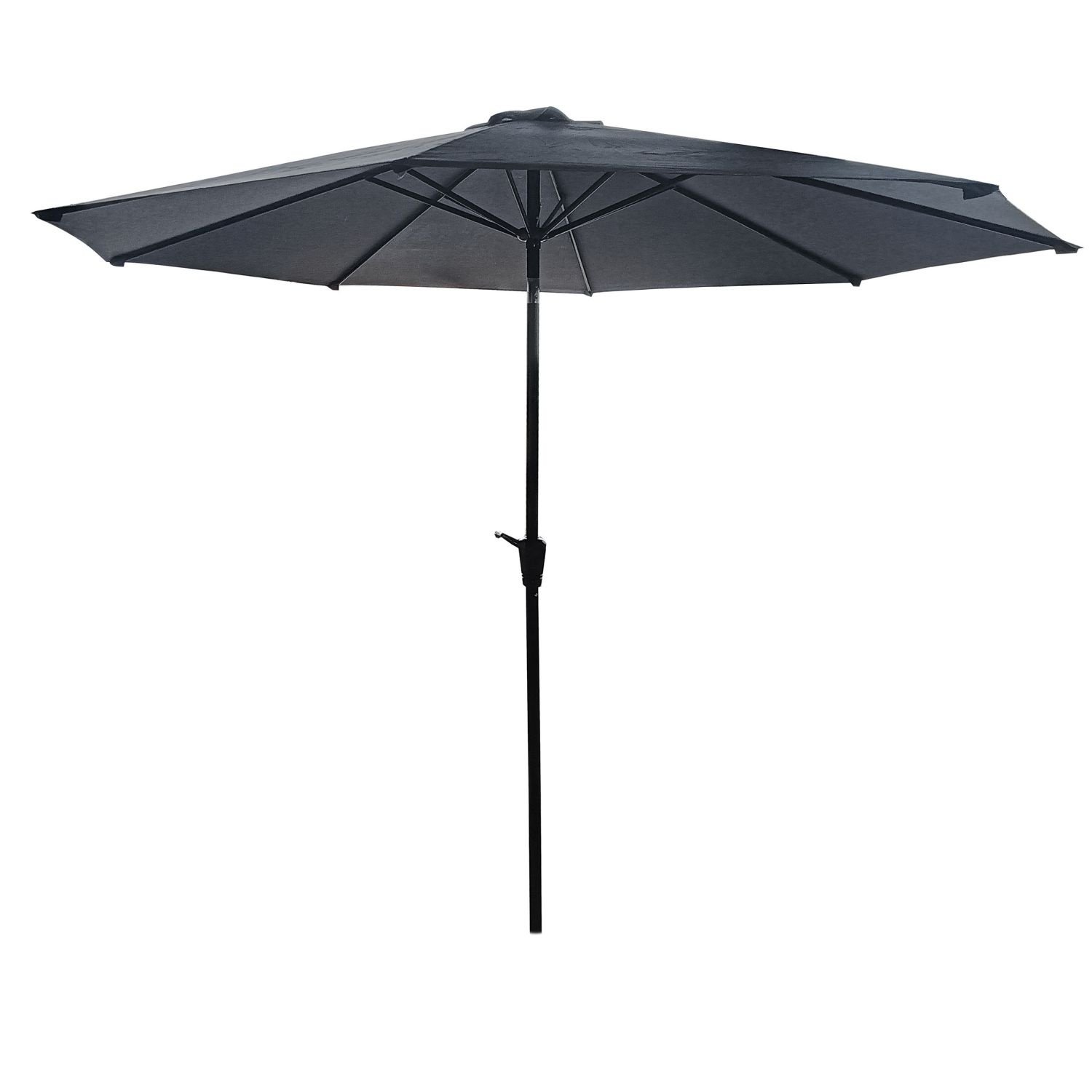 GARDENSELECT Tuinparasol XL Grijs - 3 Meter met Zwengel en Kantelfunctie