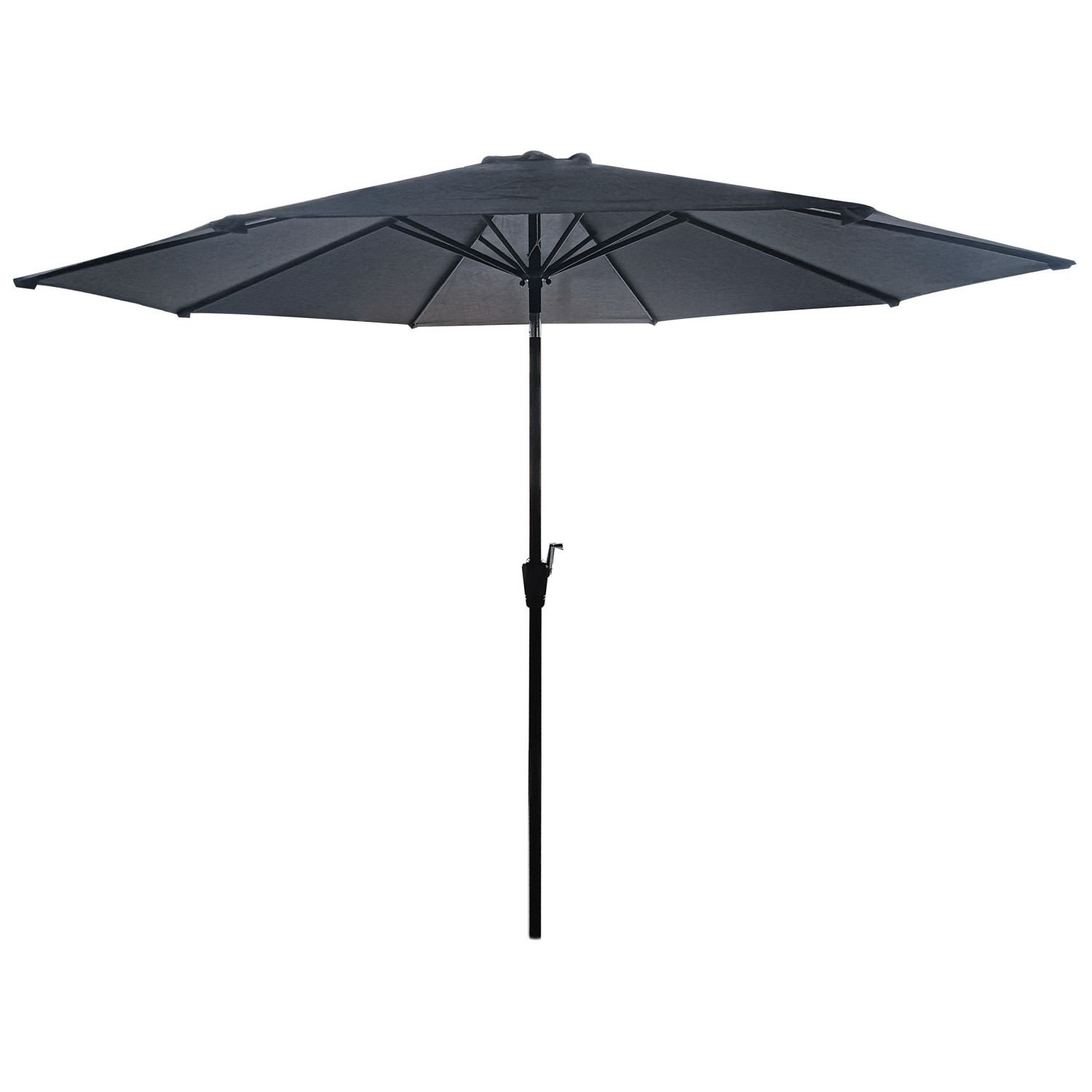 GARDENSELECT Tuinparasol XL Grijs - 3 Meter met Zwengel en Kantelfunctie