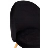 NUFORMA VELVO Gestoffeerde Stoel Zwart - Ergonomisch en Luxe Velours