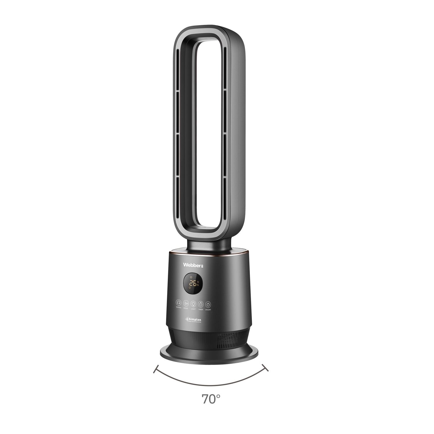 Webber TWB1830 Keramische Kachelventilator - Warm in 2 seconden