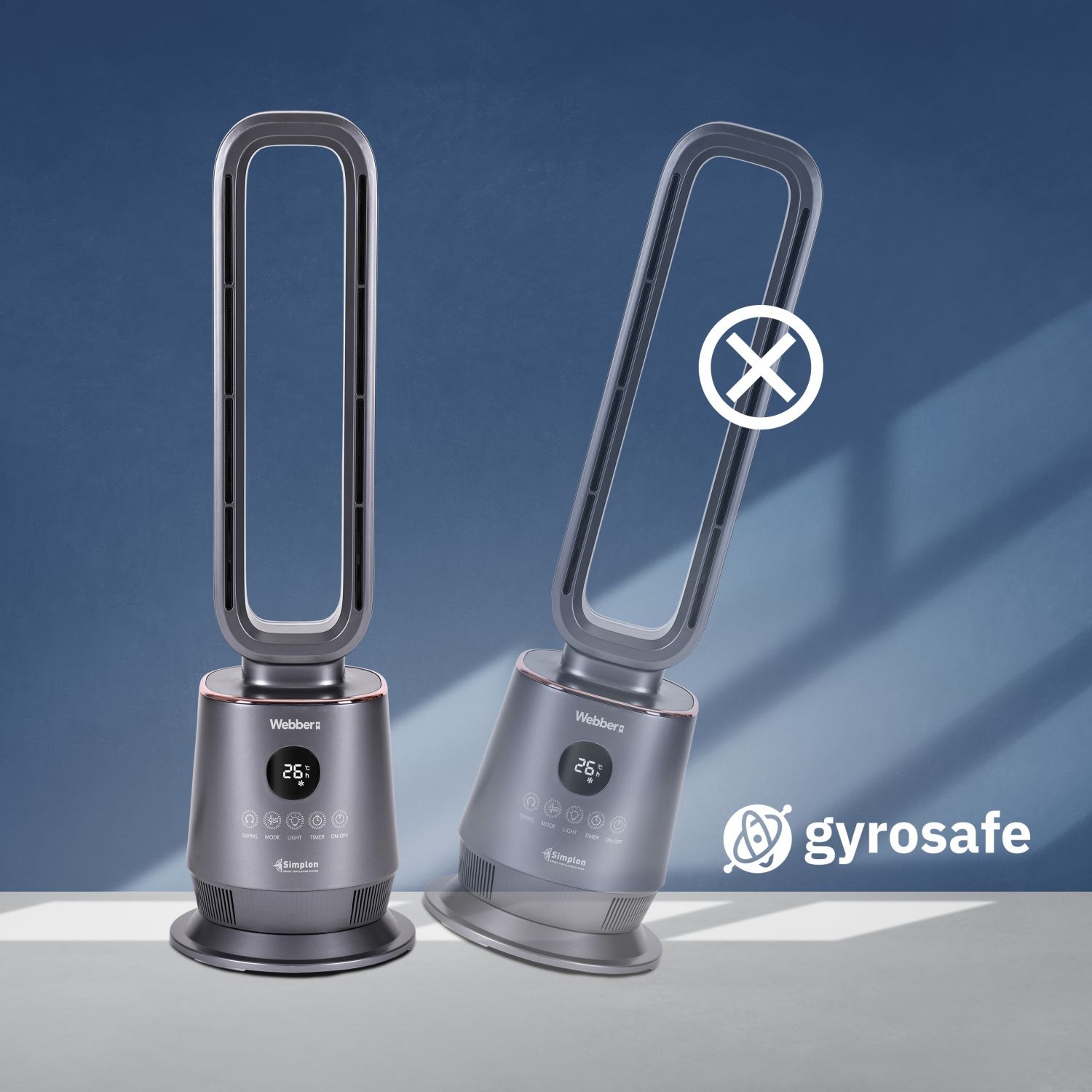 Webber TWB1830 Keramische Kachelventilator - Warm in 2 seconden