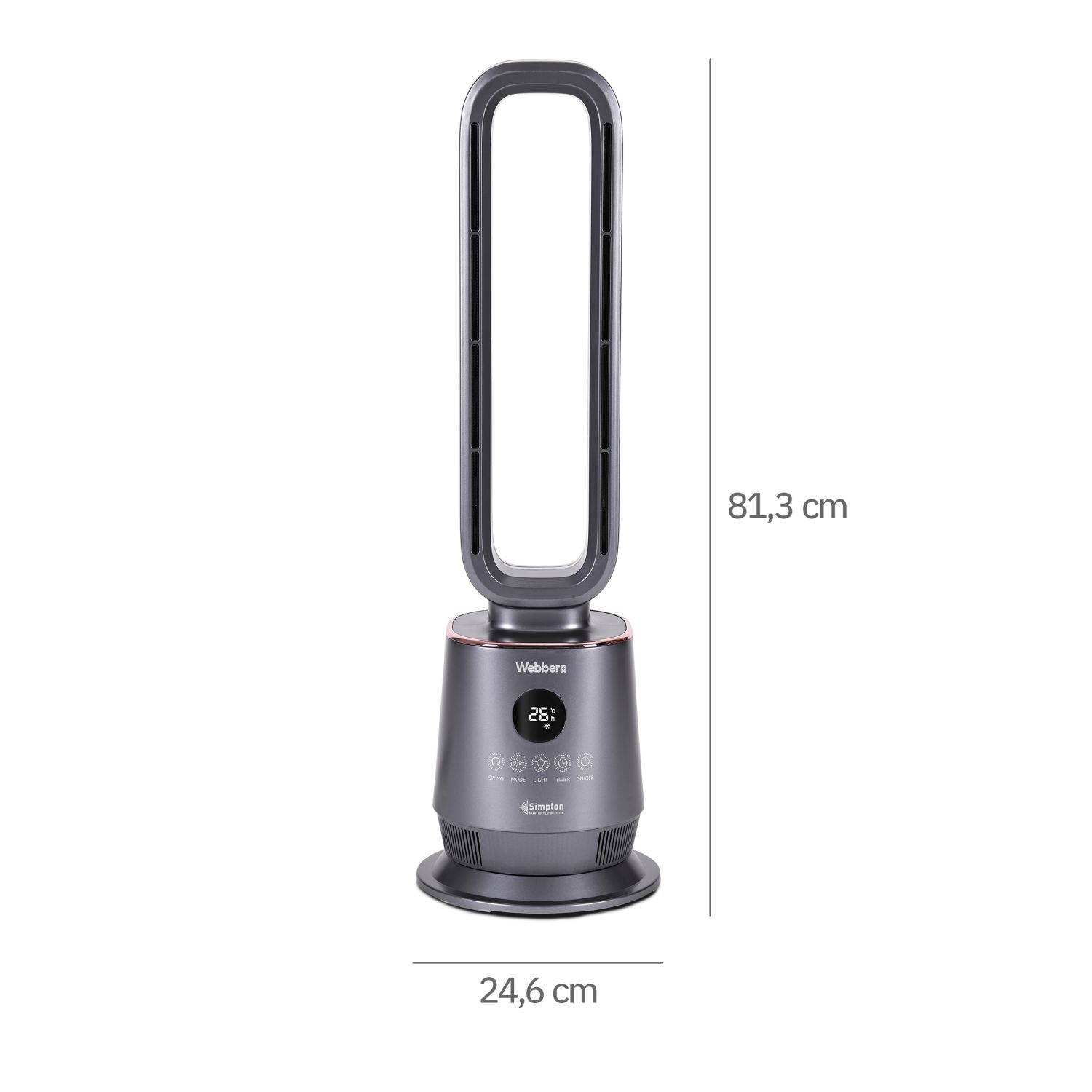 Webber TWB1830 Keramische Kachelventilator - Warm in 2 seconden