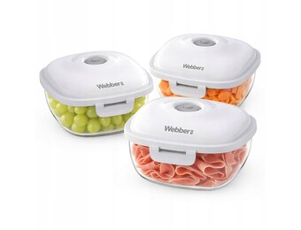 Webber Webber+ Vacuümvershoudbakjes 0,7 L - Set van 3 - Langer Vers