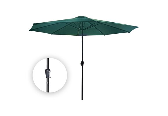 GARDENSELECT Tuinparasol 3m XL Groen - Met Slinger en Kantelfunctie