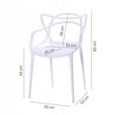 GARDENSELECT Belluno Design Stoel Wit - Modern Italiaans Comfort