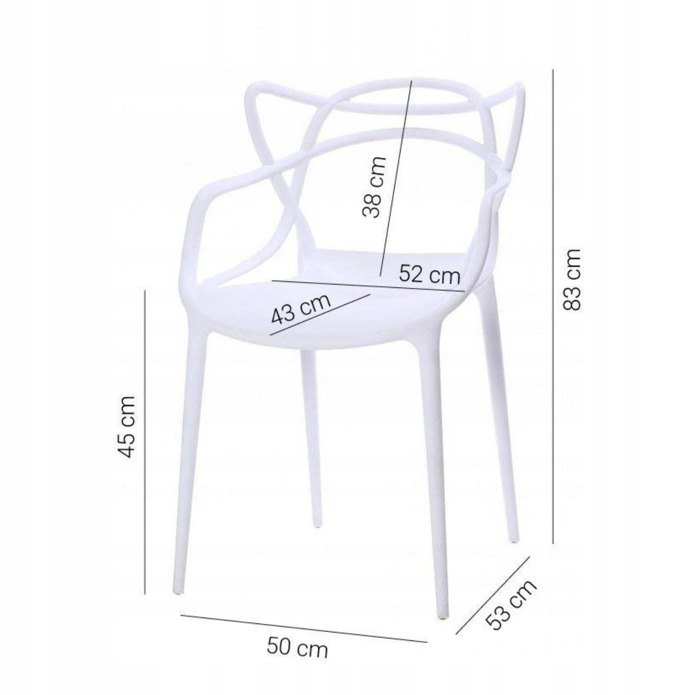 GARDENSELECT Belluno Design Stoel Wit - Modern Italiaans Comfort