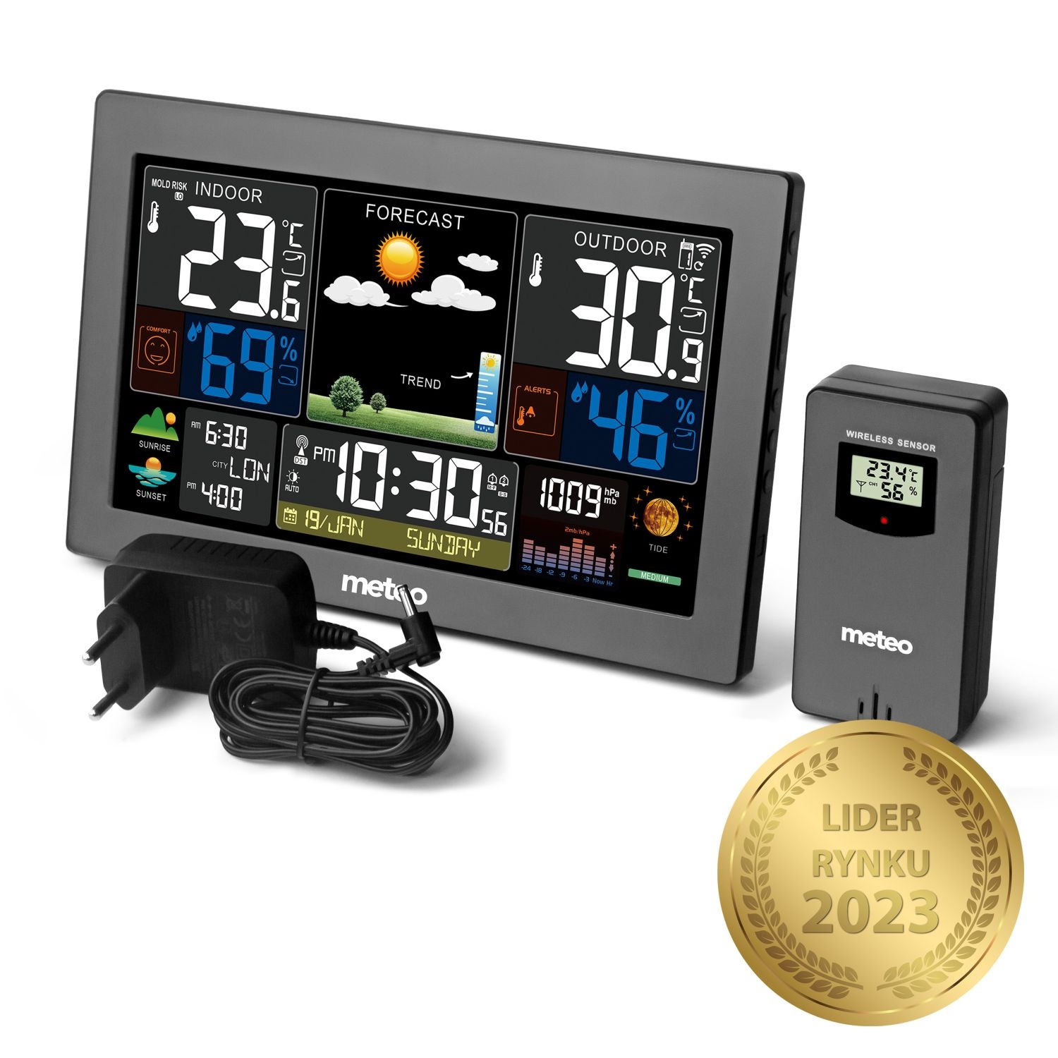 METEO Weerstation SP96 - Met Schimmelindicator en Netvoeding