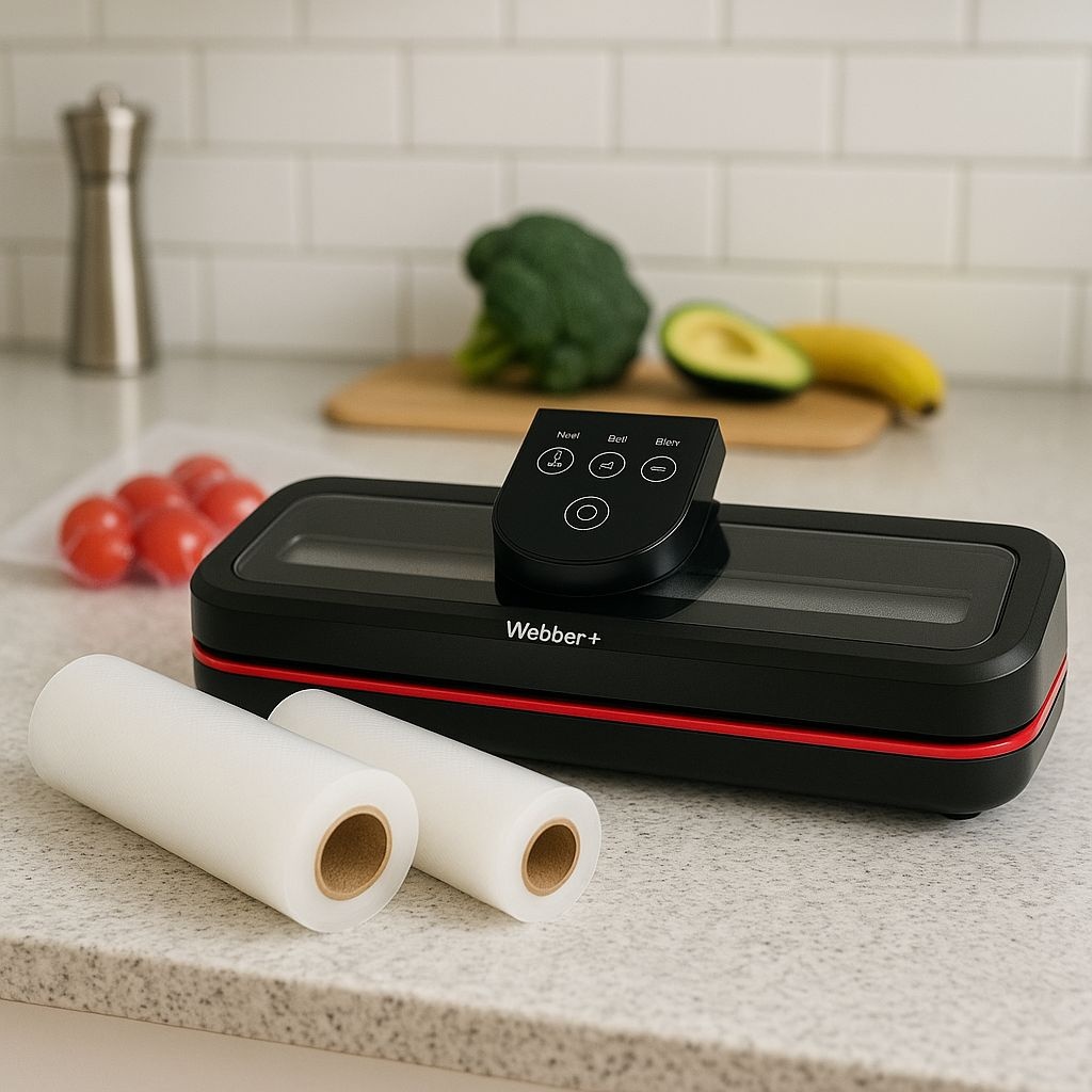 WEBBER Vacuümfolie op rol - 2 stuks - 28x300 cm - BPA-vrij