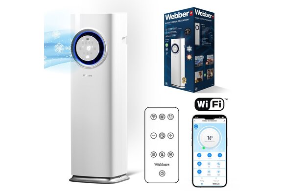 Webber Stille 3-in-1 Mobiele Airconditioner - WiFi en Warmtepomp