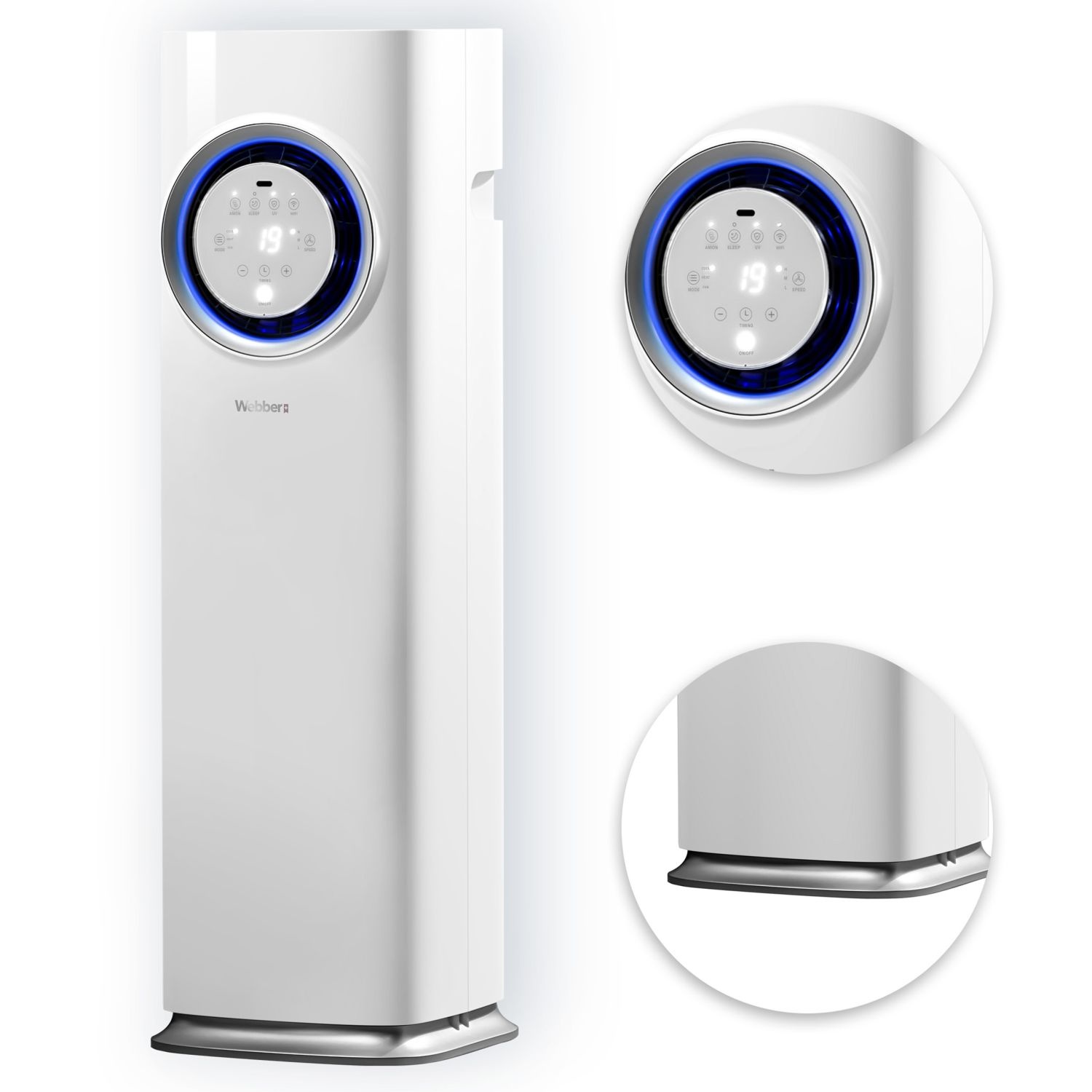 Webber Stille 3-in-1 Mobiele Airconditioner - WiFi en Warmtepomp