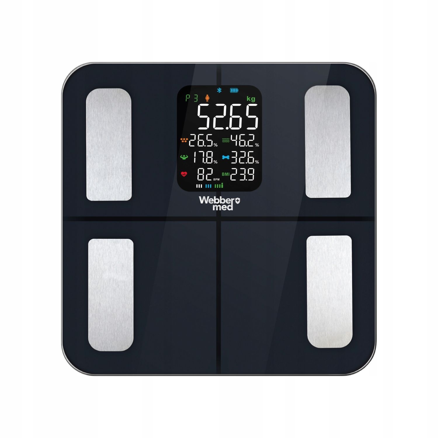 Webber Med Slimme Badkamerweegschaal IF1320C - Met Hartslagmeting