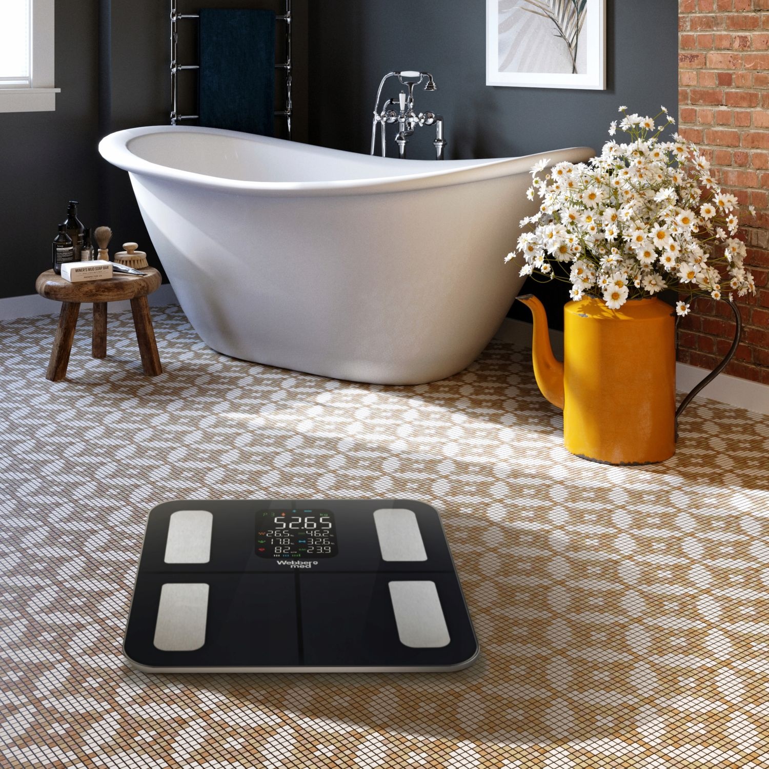 Webber Med Slimme Badkamerweegschaal IF1320C - Met Hartslagmeting
