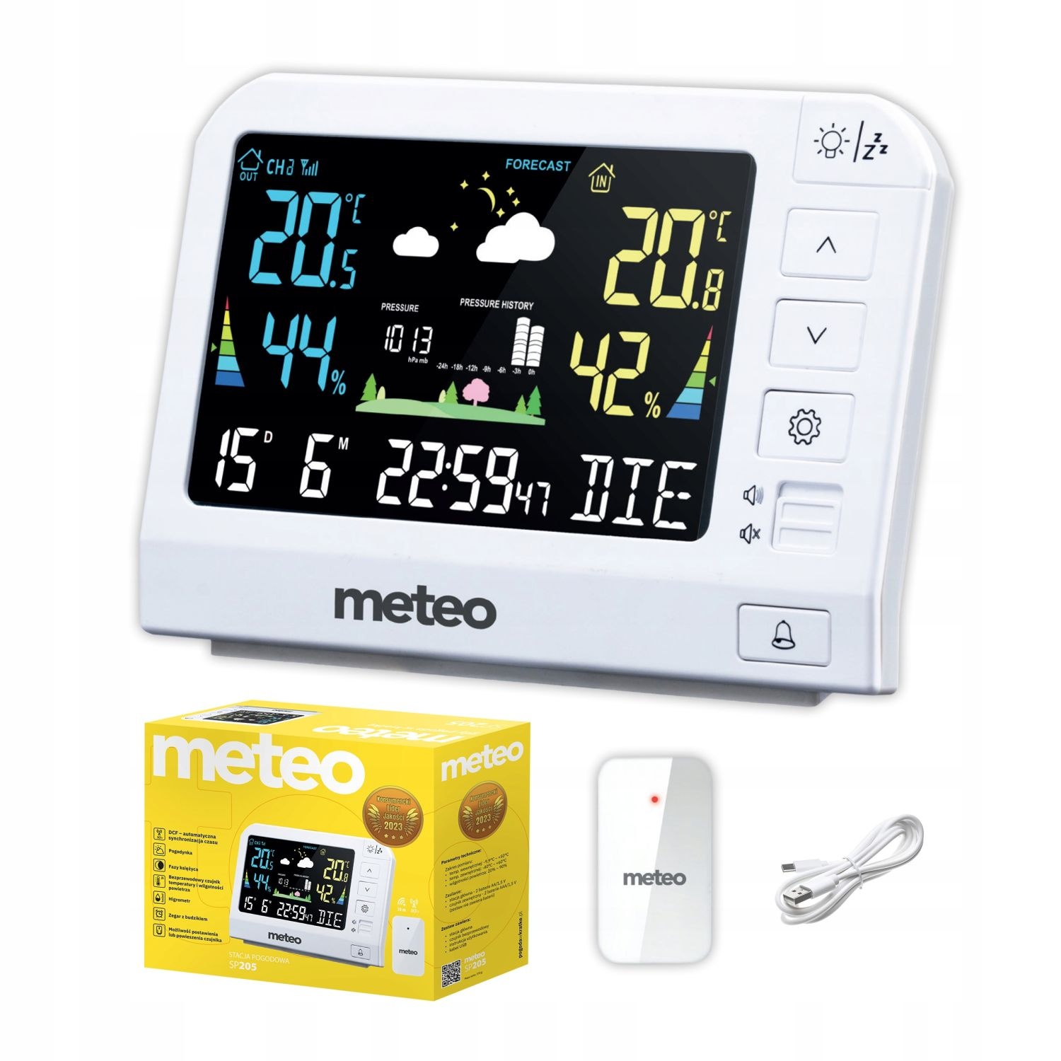 METEO Weerstation SP205 - Nauwkeurig weerstation met buitensensor